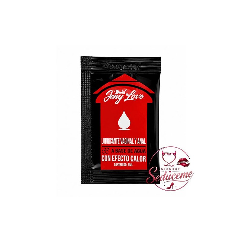 Lubricante Vaginal y Anal Efecto Calor Base Agua Sachet 5 ml – JenyLove