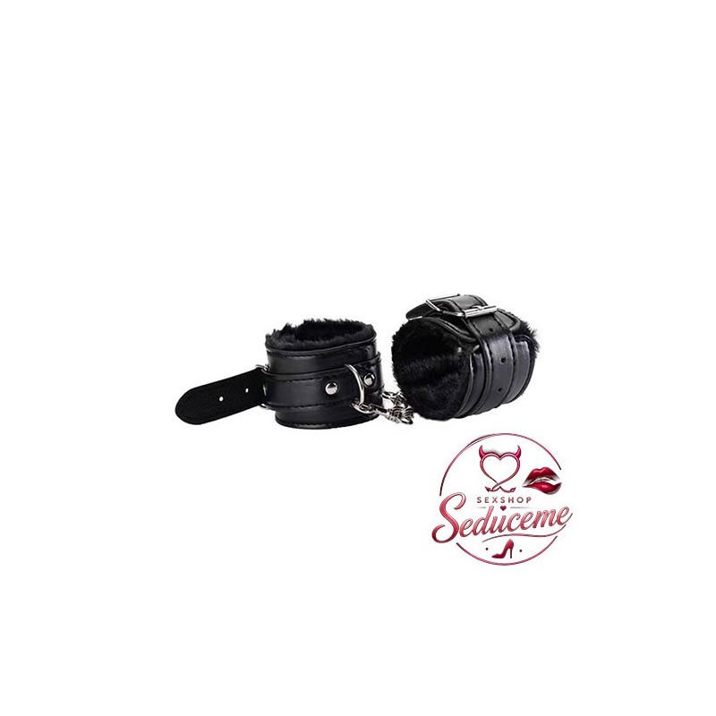 Esposas BDSM de Eco Cuero Ajustables con Felpa – 33 cm